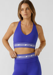 Lorna Jane Qualify Longline Sports Bra - Magnetic Blue