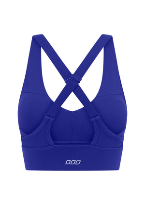 Lorna Jane Qualify Longline Sports Bra - Magnetic Blue