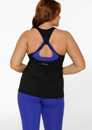 Lorna Jane Grab And Go Active Mesh Tank - Black
