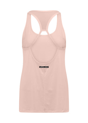 Lorna Jane Grab And Go Active Mesh Tank - Blushed Pink
