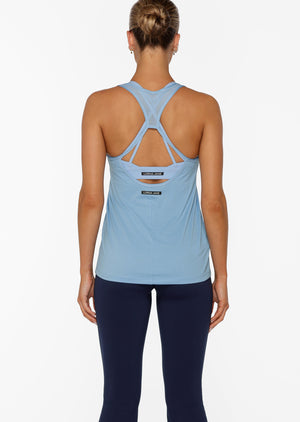Lorna Jane Grab And Go Active Mesh Tank - Moontide
