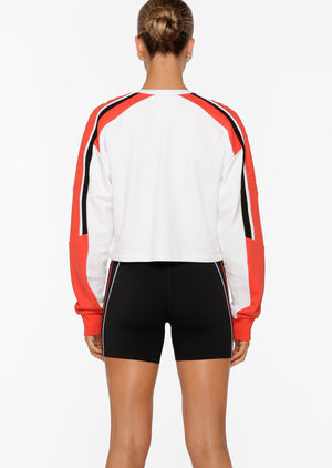 Lorna Jane Sprinter Terry Sweat - White Multi