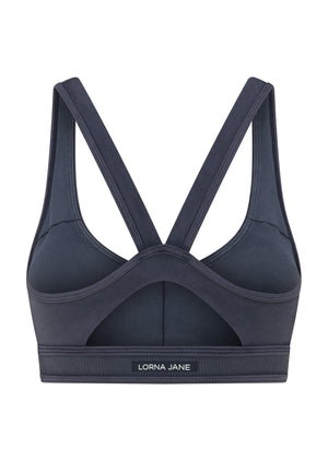Lorna Jane Weekender Washed Sports Bra - Washed Midnight Blue