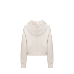 Lorna Jane All Hours Secret Pocket Cropped Hoodie - Ivory