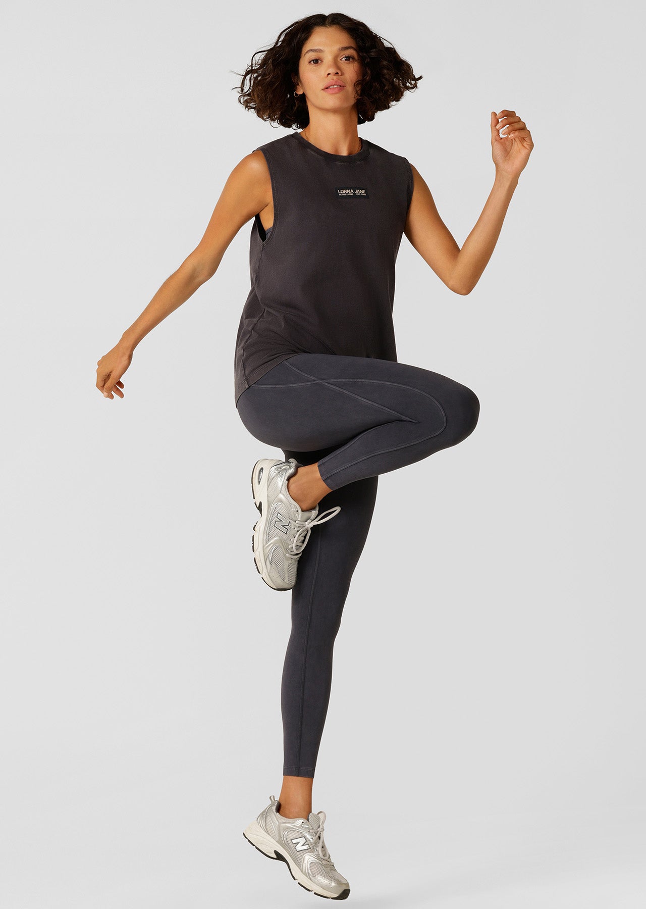 Lorna Jane Weekender Washed Full Length Pocket Leggings - Washed Midnight Blue