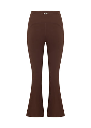 Lorna Jane Irresistible Stomach Support Rib Flared Leggings - Espresso