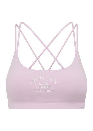 Lorna Jane Limited Edition Lotus Crop Sports Bra - Pale Violet