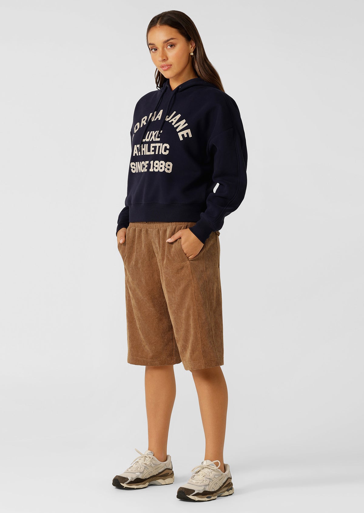 Lorna Jane Limited Edition Cord Flashdance 3/4 Shorts - Caramelised Sugar
