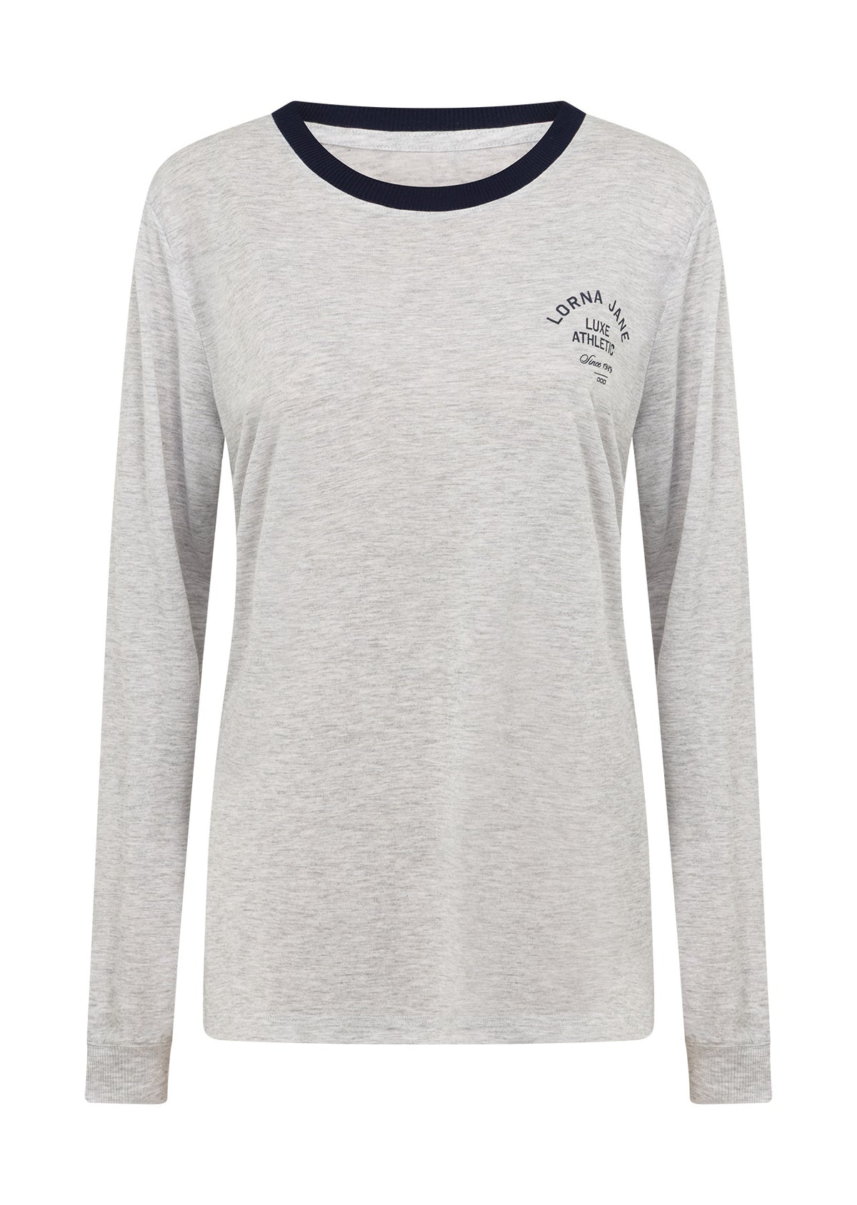 Lorna Jane Limited Edition Lotus Long Sleeve T-Shirt - Light Grey Marl