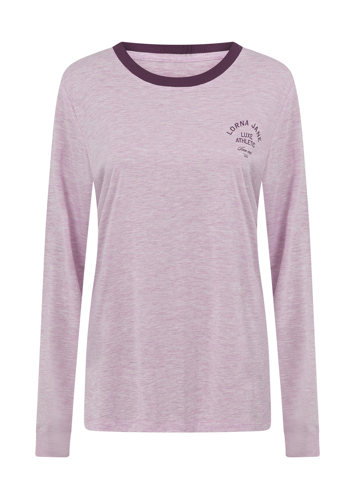 Lorna Jane Limited Edition Lotus Long Sleeve T-Shirt - Pale Violet Marl