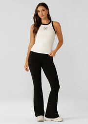 Lorna Jane Heritage Rib Ringer Tank - Porcelain