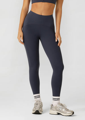 Lorna Jane Contour Sculpt No Chafe Ankle Biter Leggings - Platinum Navy