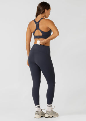 Lorna Jane Contour Sculpt No Chafe Ankle Biter Leggings - Platinum Navy