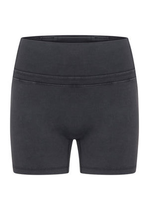 Lorna Jane Fade Out Washed 12cm Bike Shorts - Washed Black