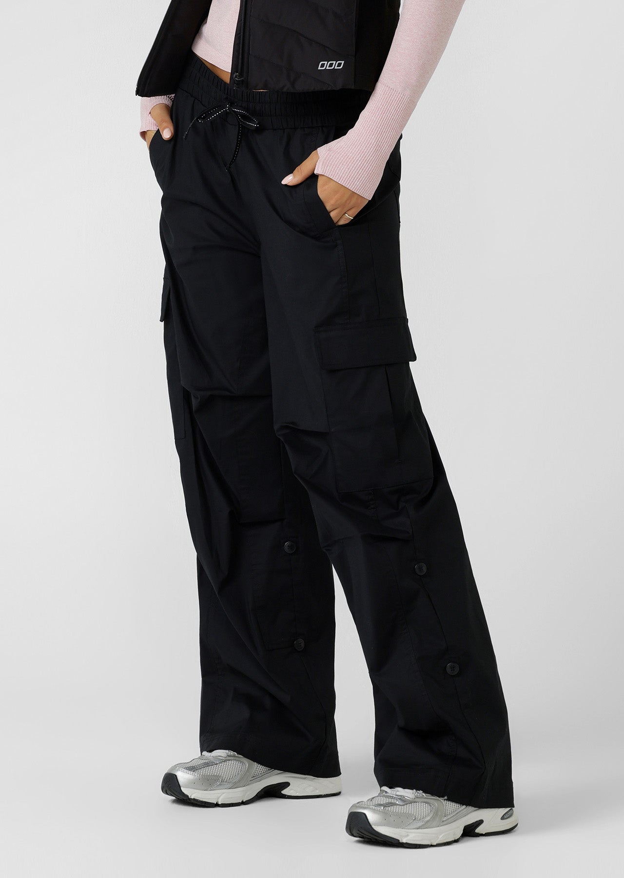 Lorna Jane Flashdance Wide Leg Cargo Pants - Black