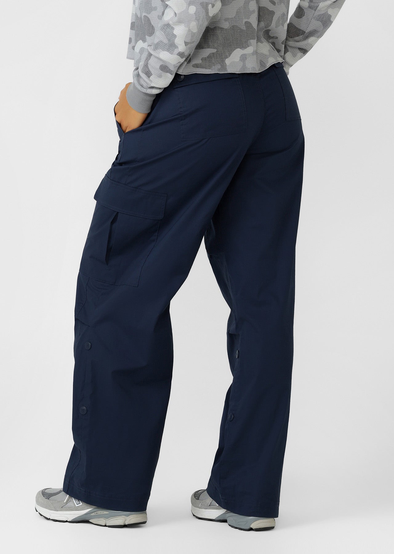 Lorna Jane Flashdance Wide Leg Cargo Pants - Platinum Navy