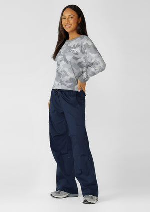 Lorna Jane Flashdance Wide Leg Cargo Pants - Platinum Navy