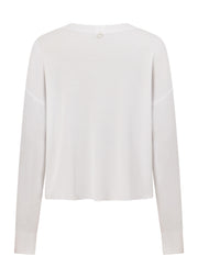 Lorna Jane Lotus Waffle Long Sleeve Top - White