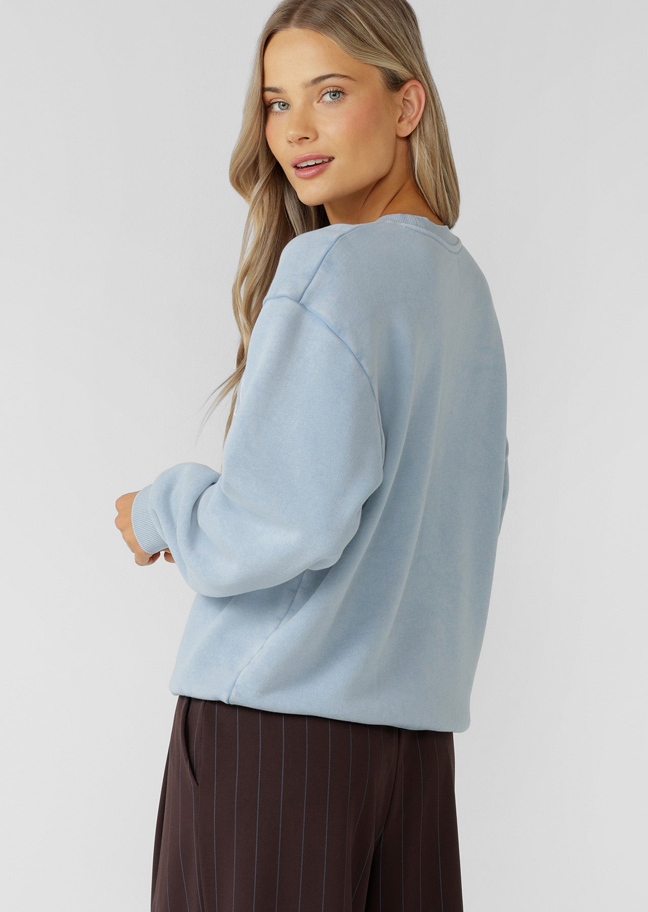 Lorna Jane College Collection Washed Sweat - Washed Vibrant Sky