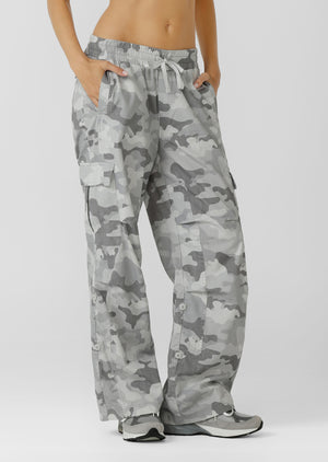 Lorna Jane Authentic Washed Camo Cargo Pants - Soft Camo Print