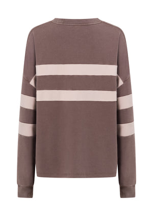 Lorna Jane Campus Oversized Washed Lightweight Sweat - Washed Stone
