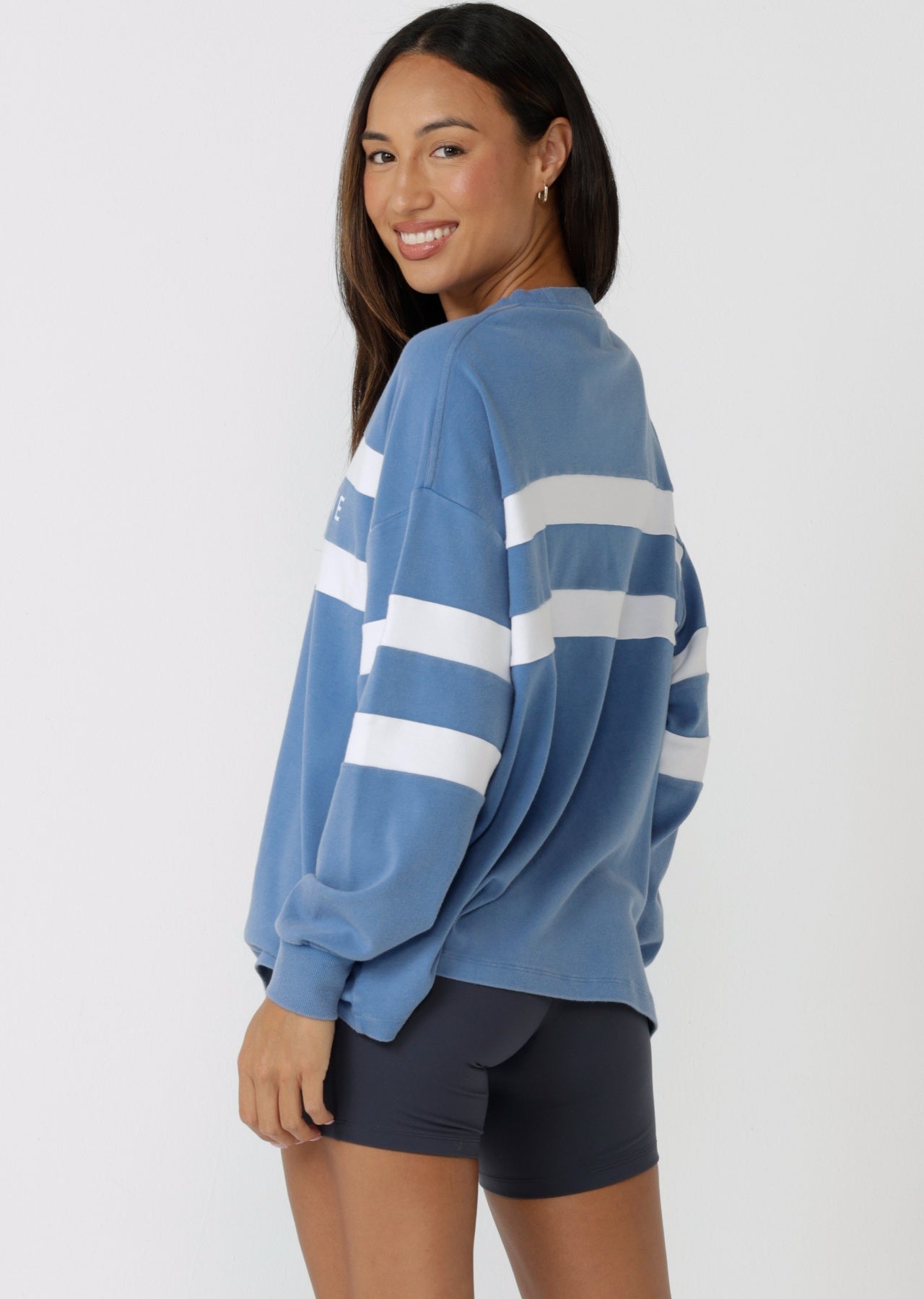 Lorna Jane Campus Oversized Washed Lightweight Sweat - Washed Cosmic Dust