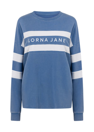 Lorna Jane Campus Oversized Washed Lightweight Sweat - Washed Cosmic Dust