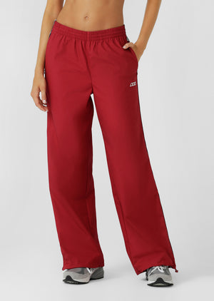 Lorna Jane Track Star Wide Leg Pants - Dark Red