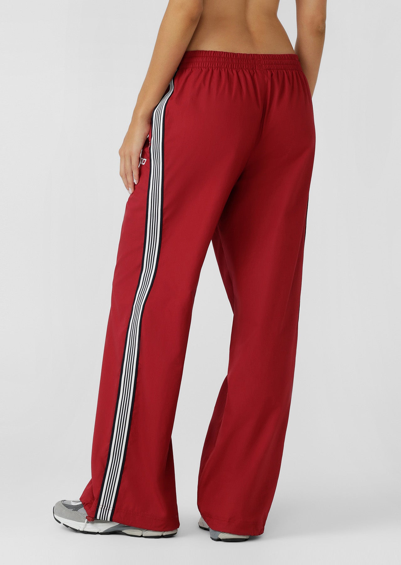 Lorna Jane Track Star Wide Leg Pants - Dark Red