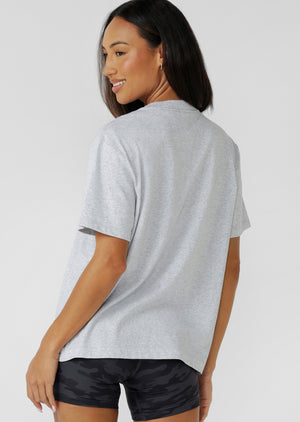 Lorna Jane Sports Academy T-Shirt - Light Grey Marl