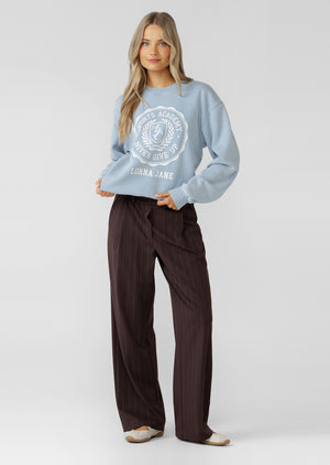 Lorna Jane The Everything Pinstripe Pants - Espresso Pinstripe