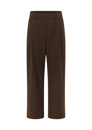Lorna Jane The Everything Pinstripe Pants - Espresso Pinstripe