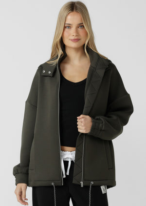 Lorna Jane Easy Oversized Parka - Dark Luxury Green