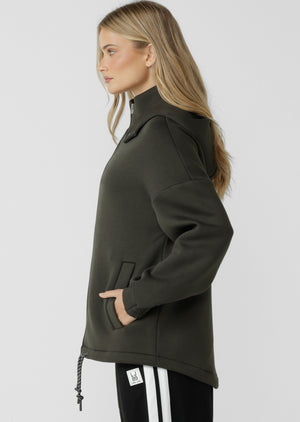 Lorna Jane Easy Oversized Parka - Dark Luxury Green