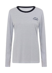 Lorna Jane Lotus Limited Edition Long Sleeve Top - Midnight Blue Stripe