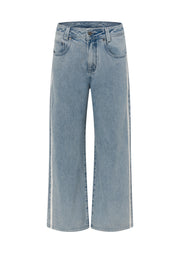 Lorna Jane Nostalgia Light Wash Denim Pants - Light Blue Washed Denim