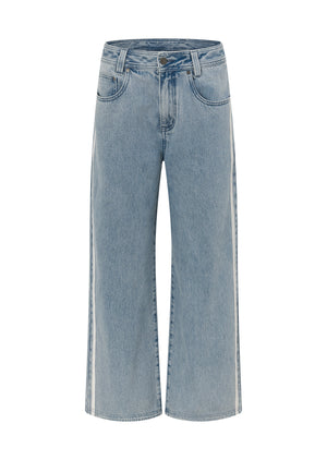 Lorna Jane Nostalgia Light Wash Denim Pants - Light Blue Washed Denim