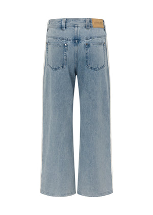 Lorna Jane Nostalgia Light Wash Denim Pants - Light Blue Washed Denim