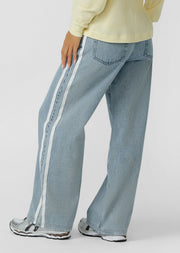 Lorna Jane Nostalgia Light Wash Denim Pants - Light Blue Washed Denim