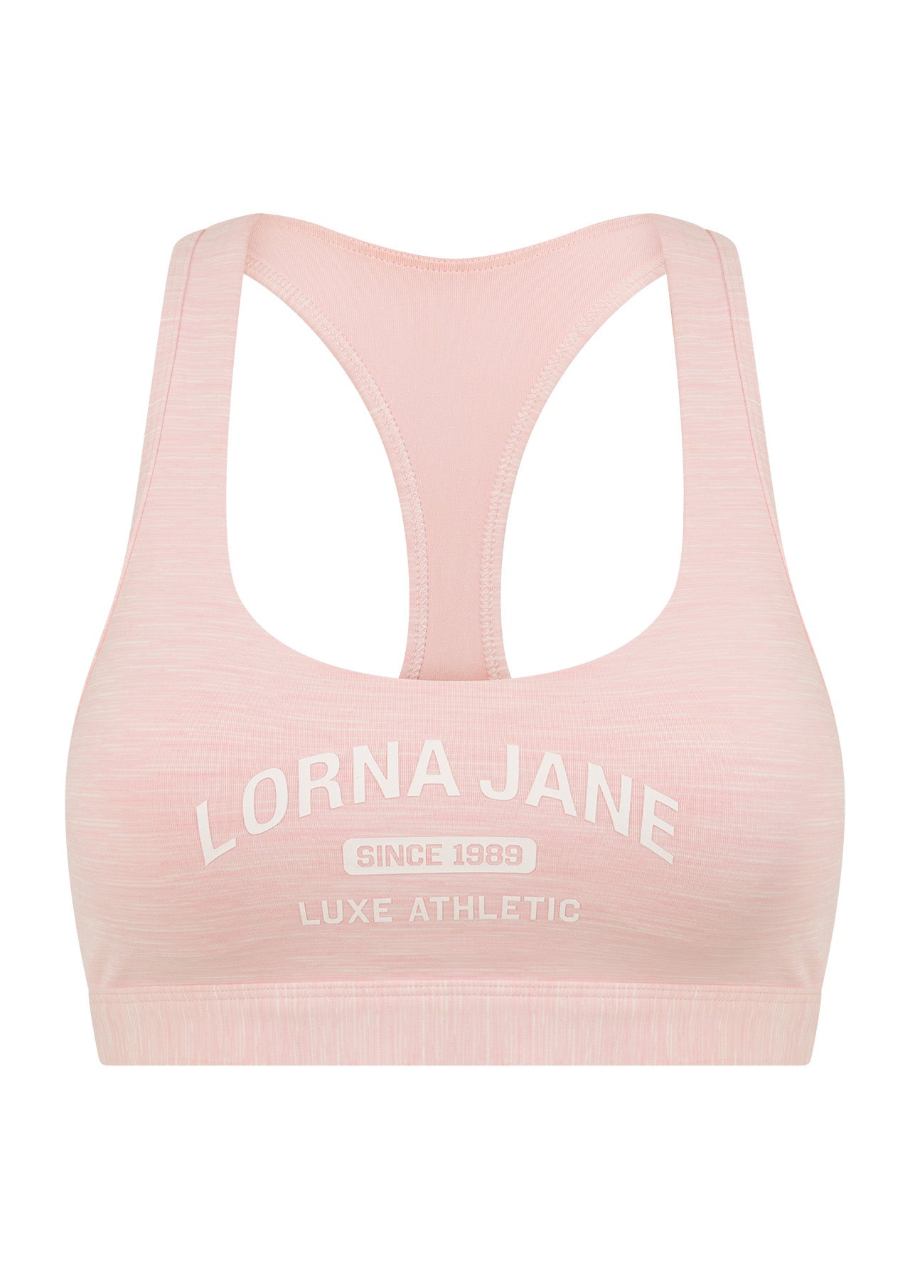 Lorna Jane Tiebreaker High Support Sports Bra - Enchanted Pink Marl