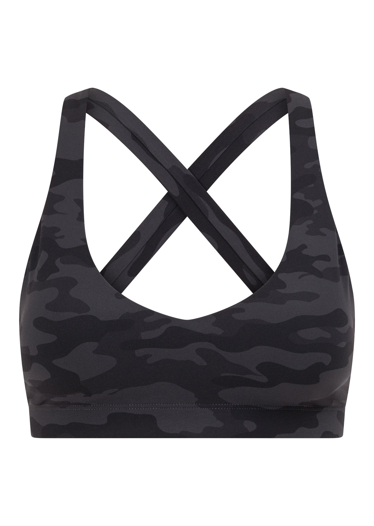 Lorna Jane Cute In Camo Sports Bra - Black Camo Print