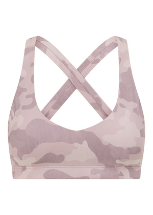 Lorna Jane Cute In Camo Sports Bra - Pink Camo Print