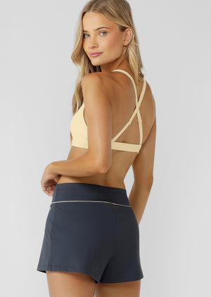 Lorna Jane Traveller Rib Sports Bra - Vanilla Creme