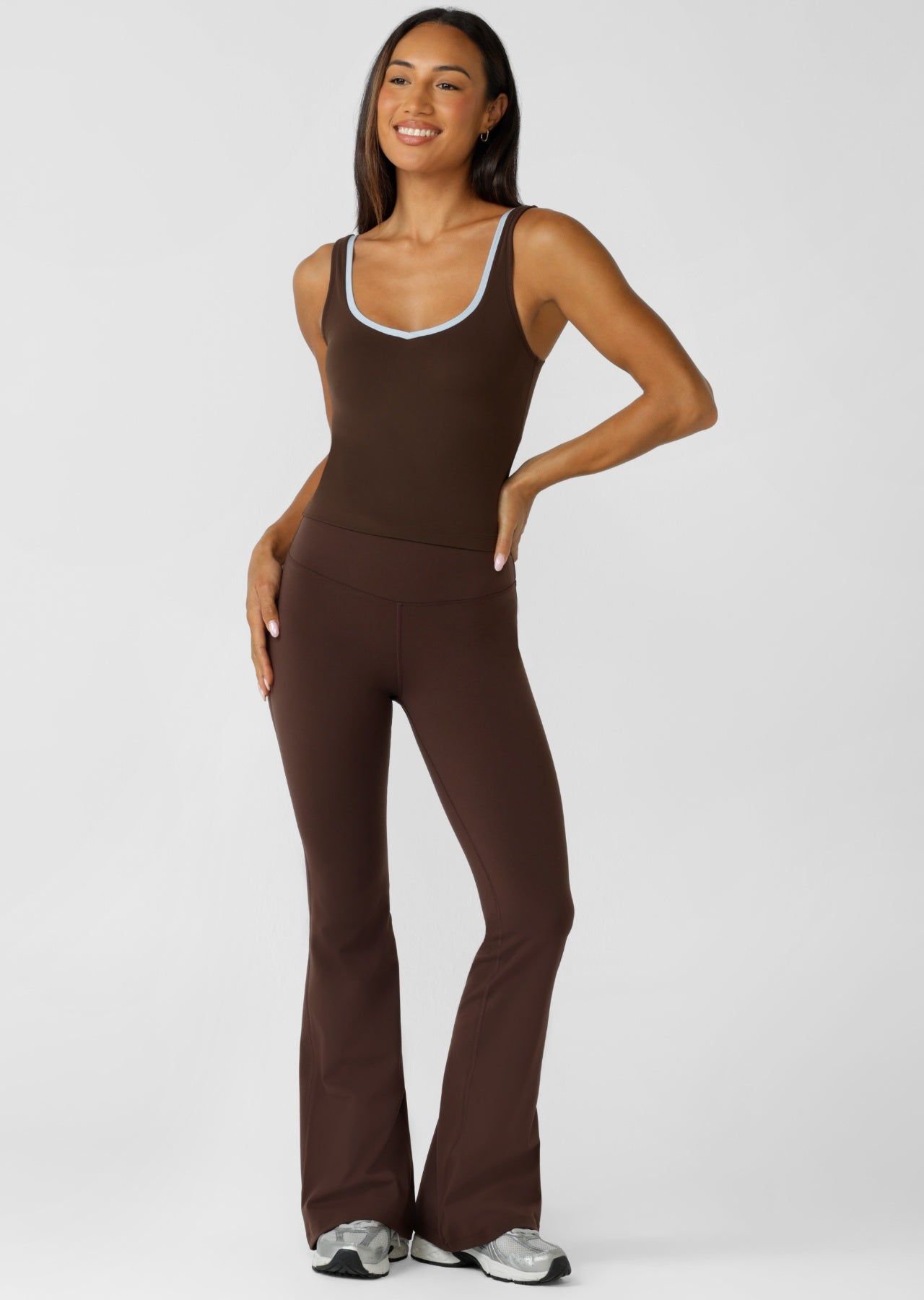 Lorna Jane Sleek Bra Tank Combo - Espresso