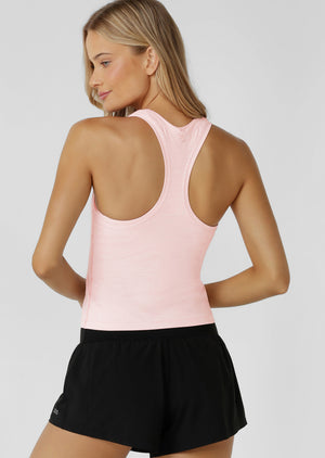Lorna Jane Sculpt Marl Active Tank - Enchanted Pink Marl