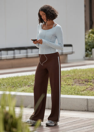 Lorna Jane Starstruck Luxe Active Rib Pants - Espresso