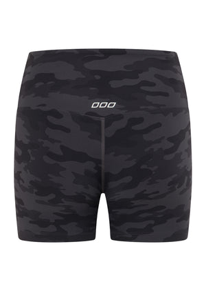 Lorna Jane Cute In Camo 12cm Bike Shorts - Black Camo Print
