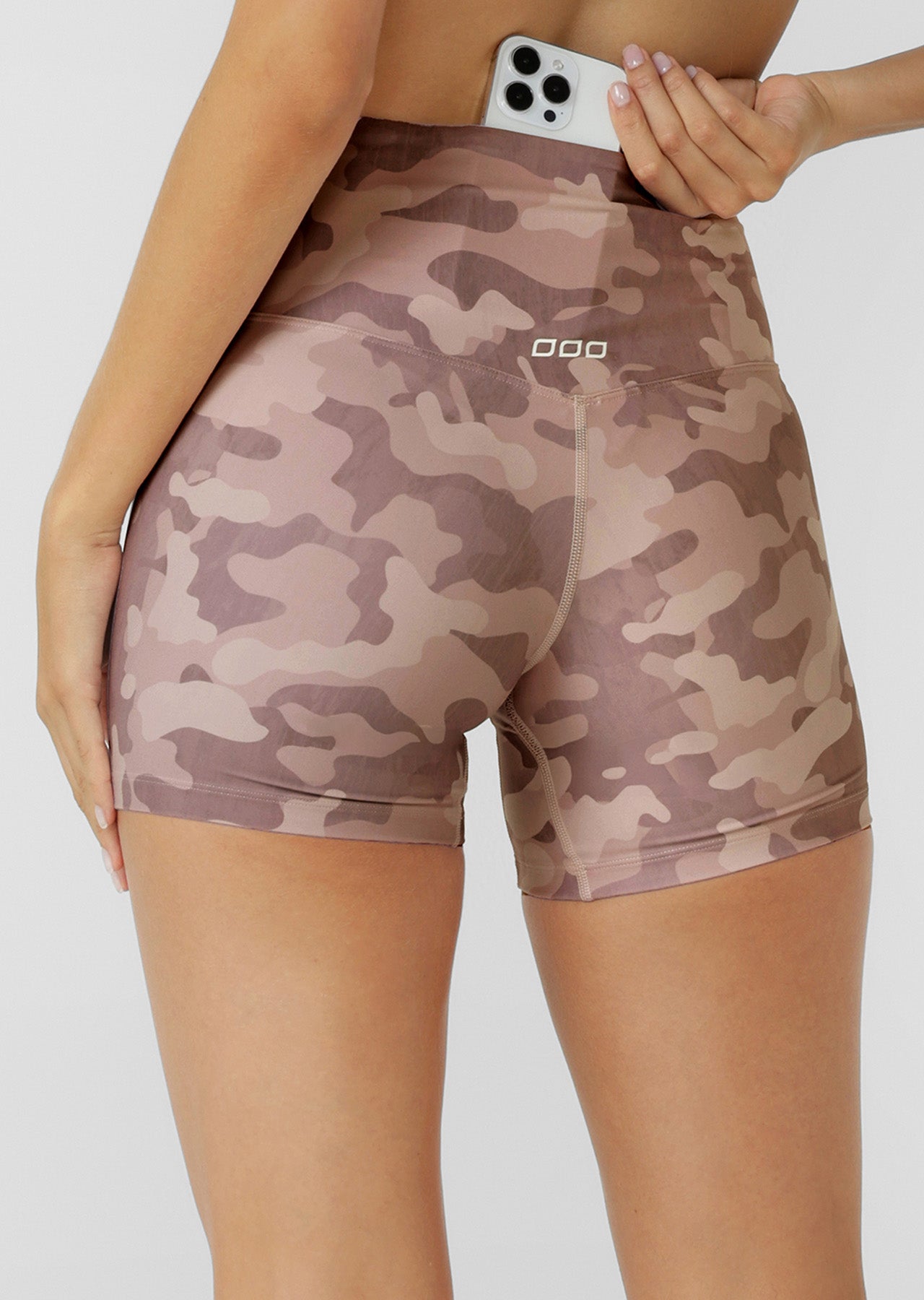 Lorna Jane Cute In Camo 12cm Bike Shorts - Pink Camo Print