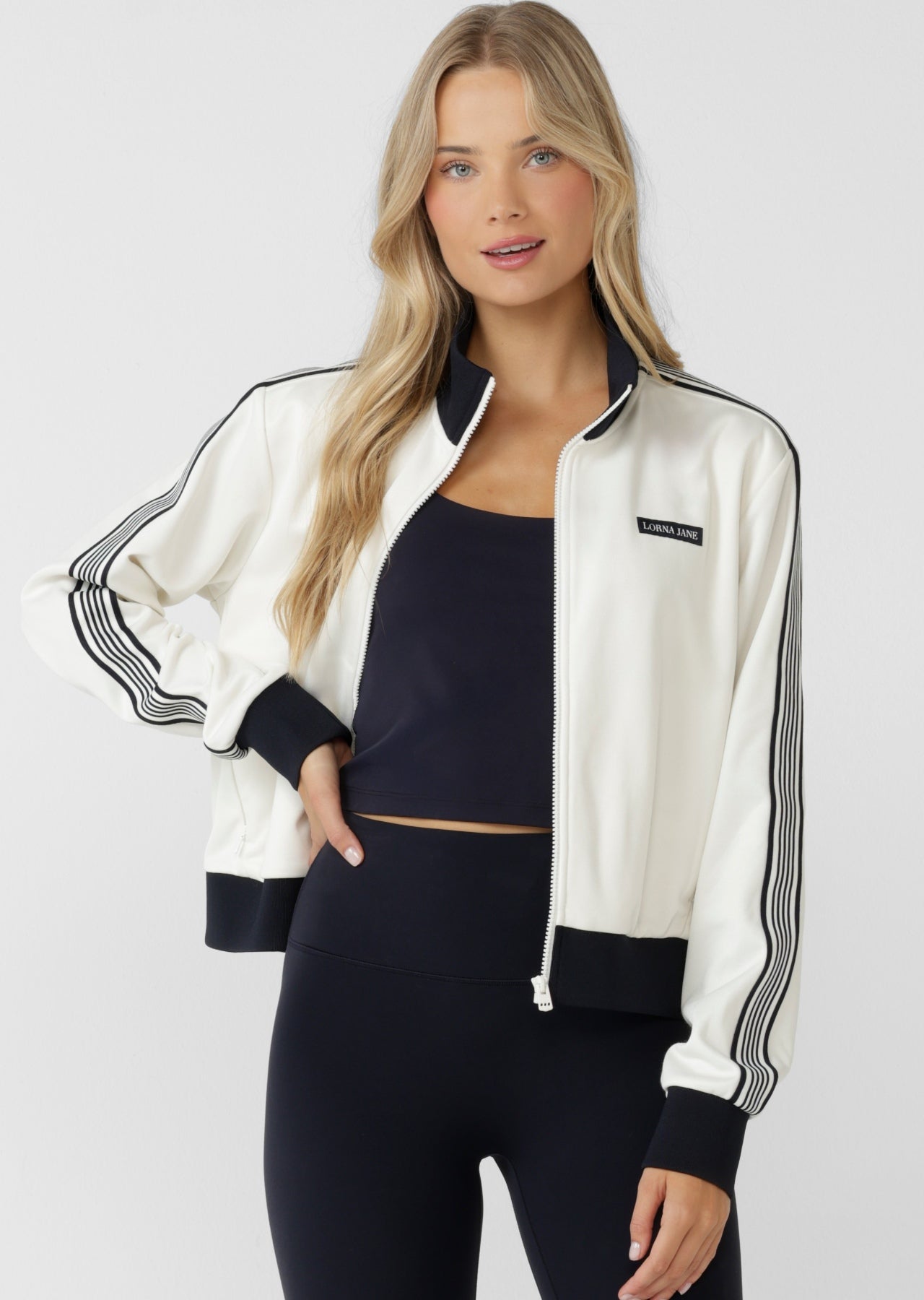 Lorna Jane Revival Zip Through Jacket - Porcelain