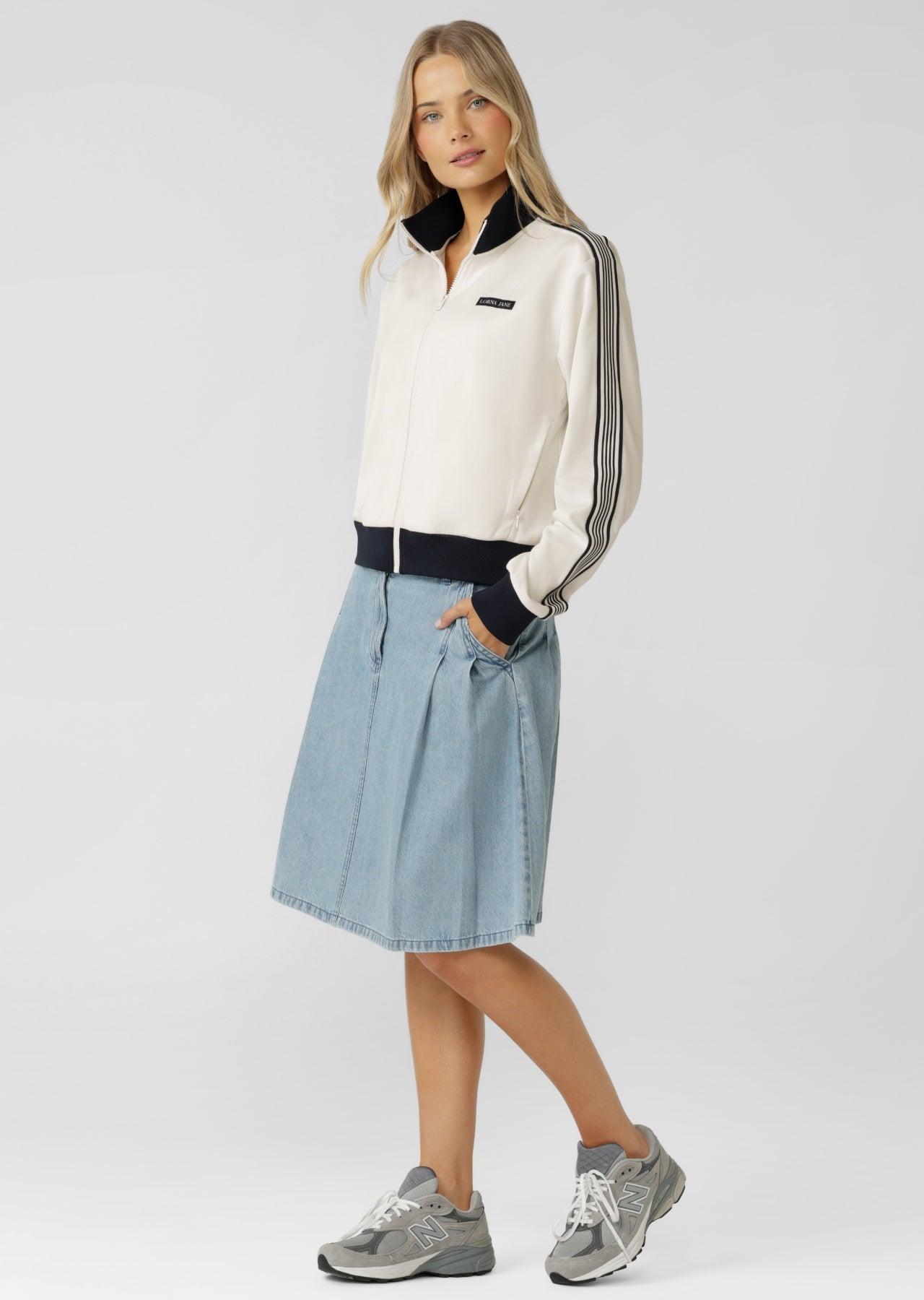 Lorna Jane Revival Zip Through Jacket - Porcelain